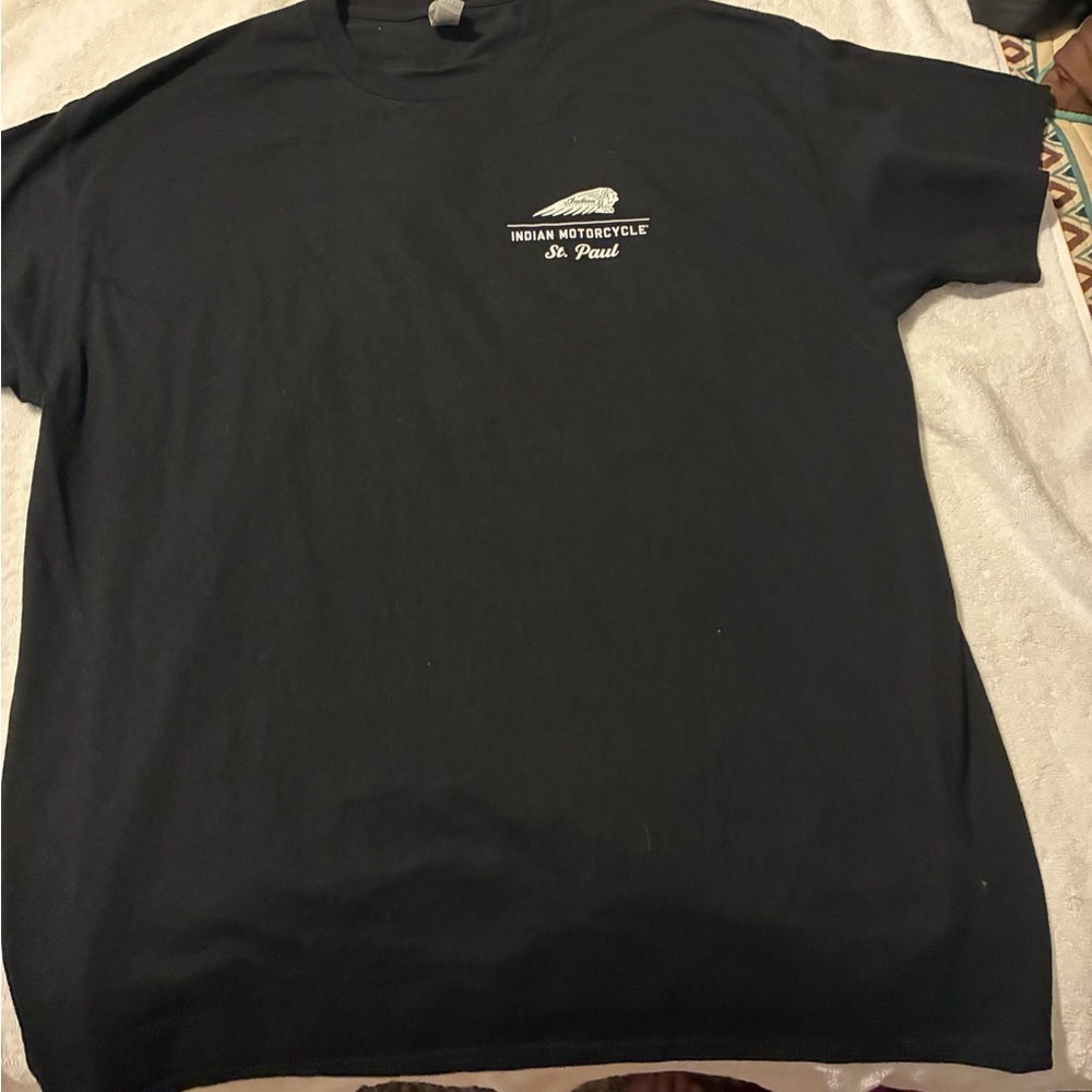 Black Indian Motorcycle T-Shirt for Men